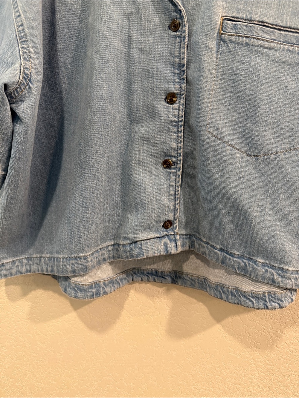 a.n.a Light Blue Denim Oversized Jacket - Picture 5 of 8